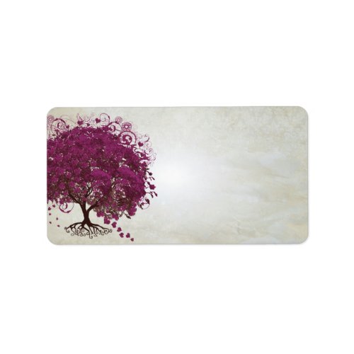 Dark Sangria Purple Heart Leafed Tree Label