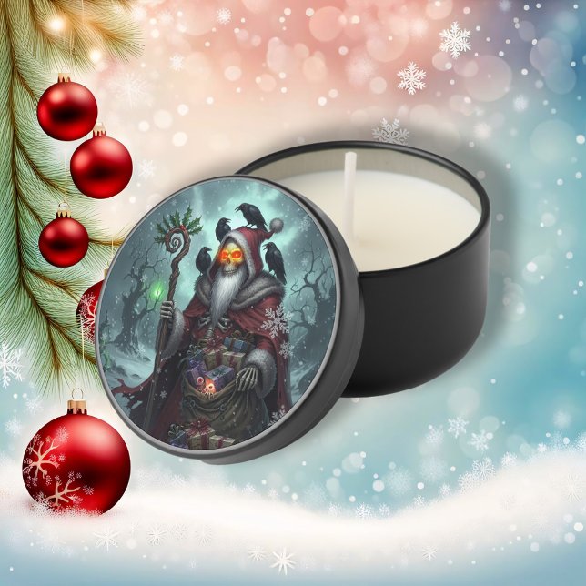 Dark Santa of Shadows – Gothic Christmas Skeleton  Mini Candle Favors (Creator Uploaded)