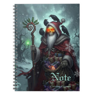 Dark Santa of Shadows – Gothic Christmas Skeleton Notebook