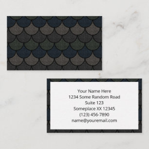 Dark Scalloped Dragon Scale Pattern Business Card