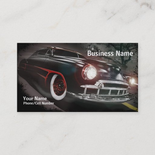 Customizable Dark Scallops Business Card