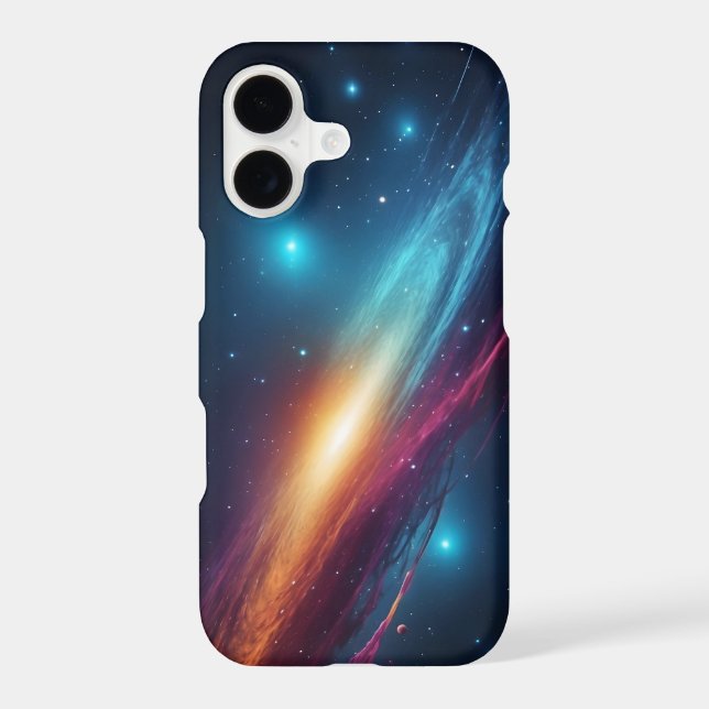 Dark Sci-Fi Universe Bright Abstract Galaxy iPhone Case (Back)