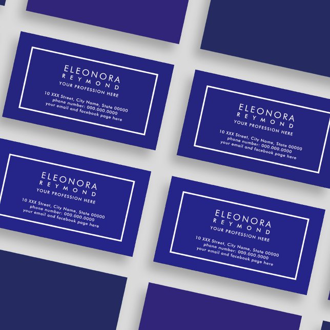 Dark Sea Blue Elegant Business Card (Creator Uploaded)