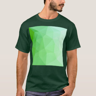 Dark Sea Green Abstract Low Polygon Background T-Shirt