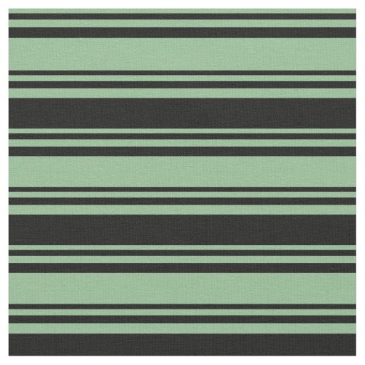Dark Sea Green and Black Lined/Striped Pattern Fabric