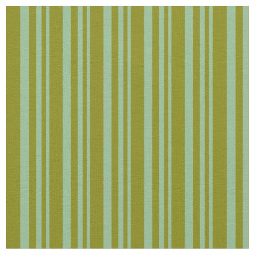 Dark Sea Green and Green Stripes Pattern Fabric
