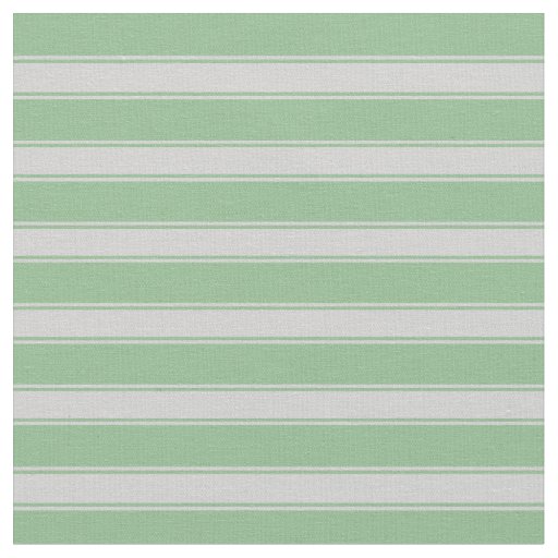 Dark Sea Green and Light Grey Stripes Fabric
