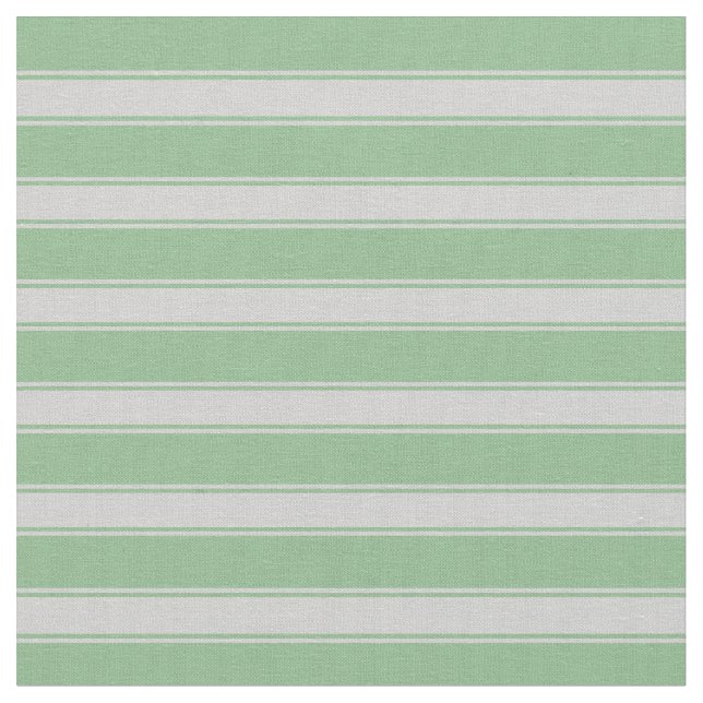 Dark Sea Green and Light Grey Stripes Fabric (Close Up)
