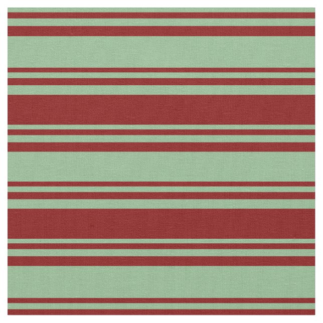 Dark Sea Green and Maroon Pattern Fabric (Close Up)
