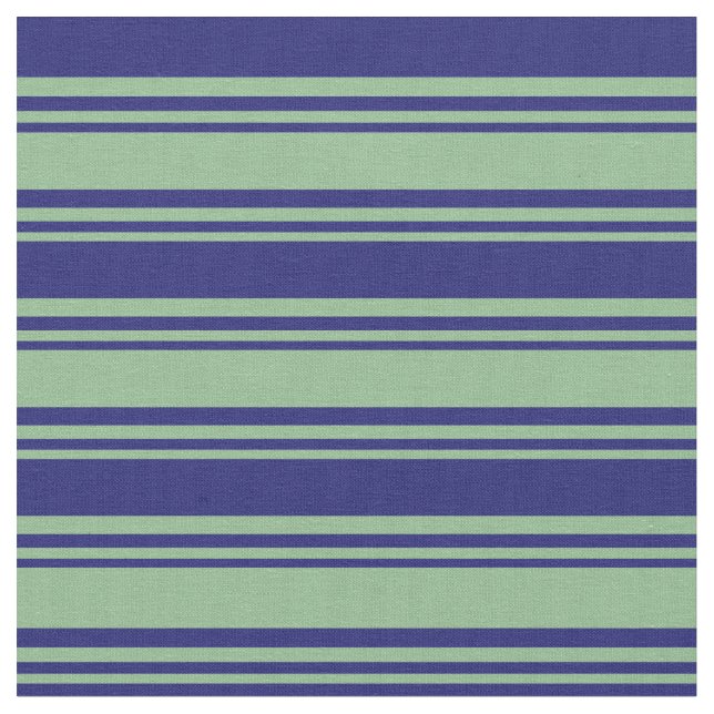 Dark Sea Green and Midnight Blue Pattern Fabric (Close Up)