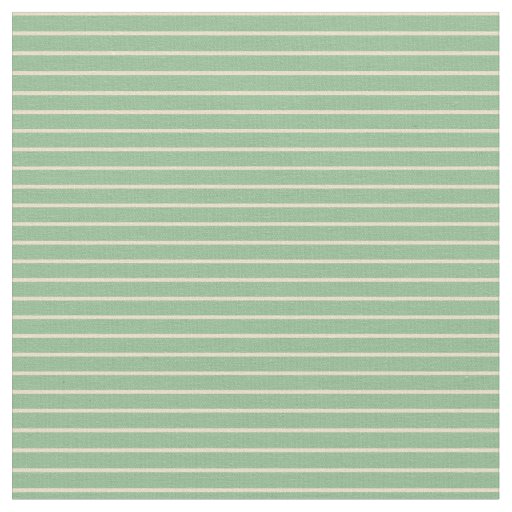 Dark Sea Green and Tan Stripes/Lines Pattern Fabric