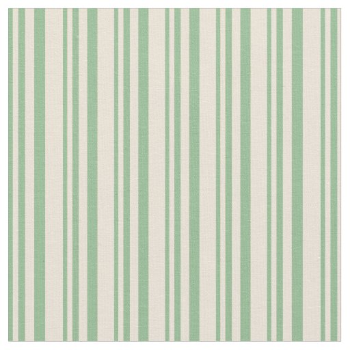 Dark Sea Green & Bisque Striped Pattern Fabric
