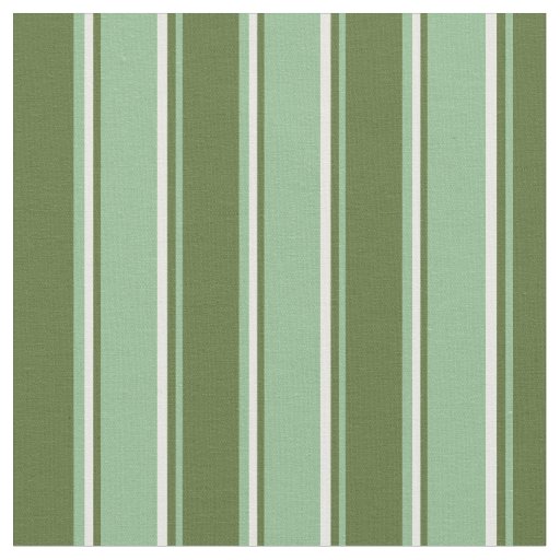 Dark Sea Green, Dark Olive Green & Mint Cream Fabric