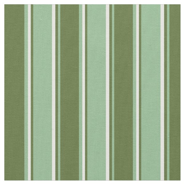 Dark Sea Green, Dark Olive Green & Mint Cream Fabric (Close Up)