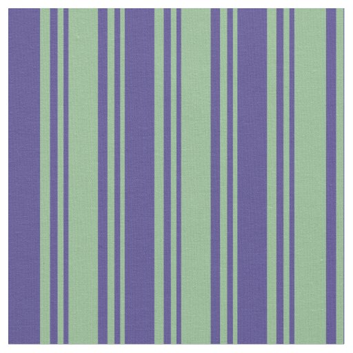 Dark Sea Green & Dark Slate Blue Stripes Pattern Fabric