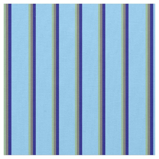 Dark Sea Green, Dim Gray, Blue, and Light Sky Blue Fabric (Close Up)
