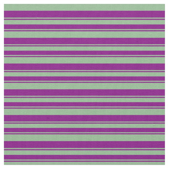 Dark Sea Green & Purple Lined/Striped Pattern Fabric (Close Up)