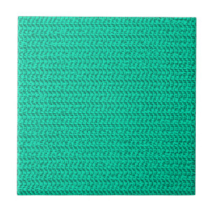 Dark Seafoam Green Weave Mesh Look Ceramic Tile