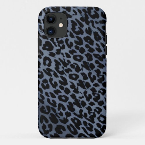 Dark seamless animal print texture of leopard iPhone 11 case