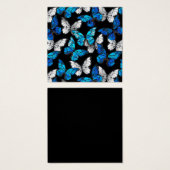 Dark Seamless Pattern with Blue Butterflies Morpho (Front & Back)