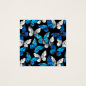 Dark Seamless Pattern with Blue Butterflies Morpho (Front)