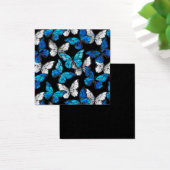 Dark Seamless Pattern with Blue Butterflies Morpho (Desk)