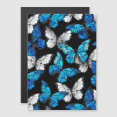 Dark Seamless Pattern with Blue Butterflies Morpho (Front/Back)