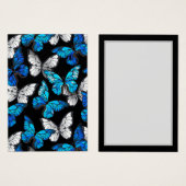 Dark Seamless Pattern with Blue Butterflies Morpho (Front & Back)