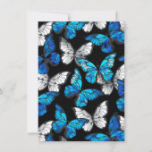 Dark Seamless Pattern with Blue Butterflies Morpho (Front)
