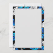 Dark Seamless Pattern with Blue Butterflies Morpho (Back)