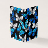 Dark Seamless Pattern with Blue Butterflies Morpho (Outside)