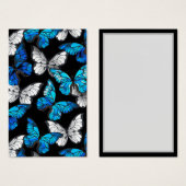 Dark Seamless Pattern with Blue Butterflies Morpho (Front & Back)