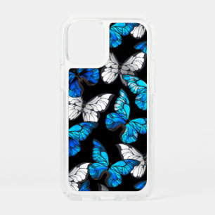 Dark Seamless Pattern with Blue Butterflies Morpho Speck iPhone 12 Mini Case