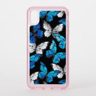 Dark Seamless Pattern with Blue Butterflies Morpho Speck iPhone XS Max Case