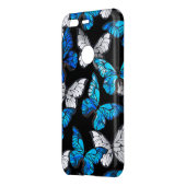 Dark Seamless Pattern with Blue Butterflies Morpho Uncommon Google Pixel Case (Back/Left)
