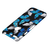 Dark Seamless Pattern with Blue Butterflies Morpho Uncommon Google Pixel Case (Top)