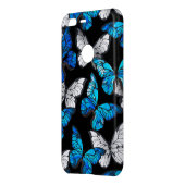 Dark Seamless Pattern with Blue Butterflies Morpho Uncommon Google Pixel XL Case (Back/Left)