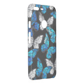 Dark Seamless Pattern with Blue Butterflies Morpho Uncommon Google Pixel XL Case (Back/Right)