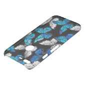 Dark Seamless Pattern with Blue Butterflies Morpho Uncommon Google Pixel XL Case (Top)