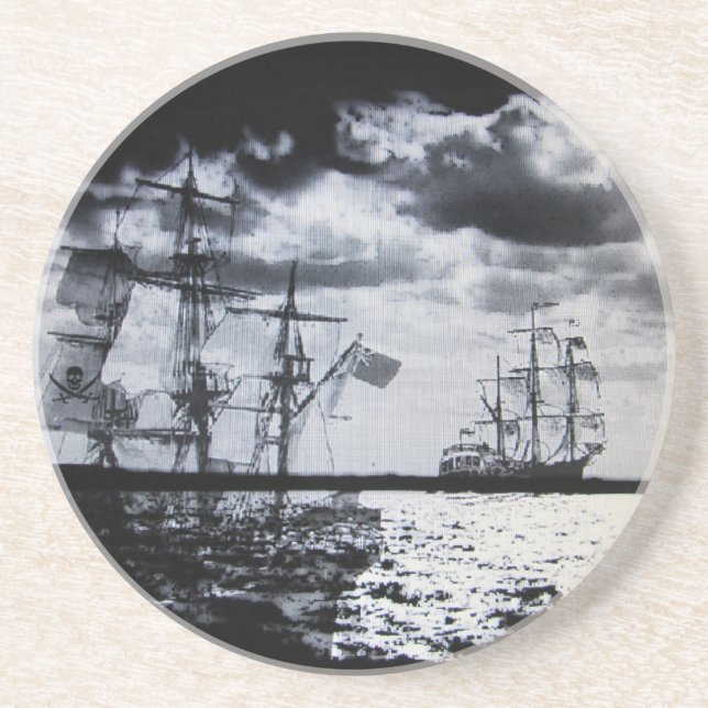 Dark Seas Sandstone Coaster (Front)