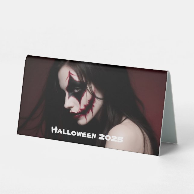 Dark Seduction Table Tent Sign – Halloween 2025 Ed (Front)