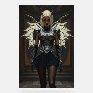 Dark Seraphim Queen - Fantasy Gothic Warrior Angel Acrylic Sign