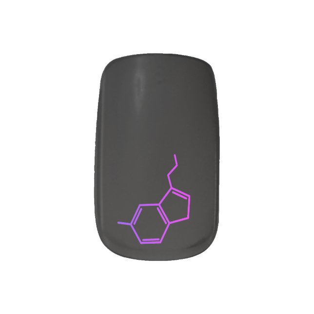 Dark serotonin  minx nail art (Left Thumb)