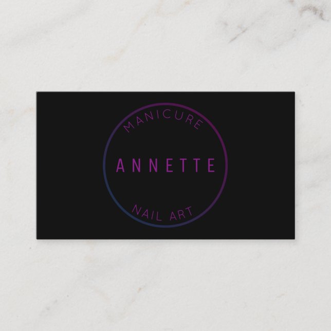 Dark shade colorful stamp cover business card (Front)