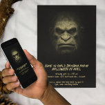 Dark Shadow Ape Monster Halloween Birthday Party  Invitation<br><div class="desc">A perfectly creepy invitation you can personalize for any horrific party you would like to host. Darkly gothic and frightening themed birthday, anniversary, dinner party, game night, Halloween party, ... whatever scares your pants off. The invitations are simple, modern and minimalist, and convey just the right amount of information to...</div>