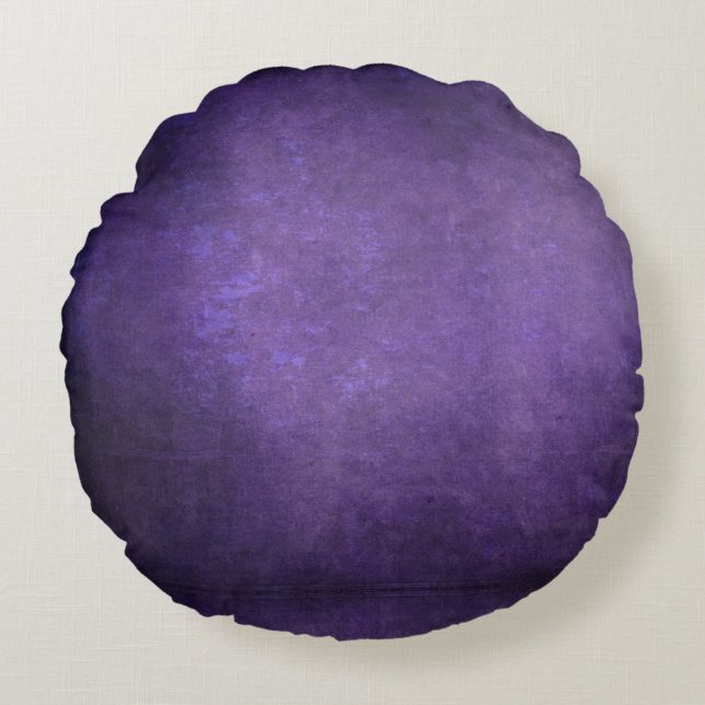 Dark Shadow Grunge Background - Purple  Round Pillow (Front)