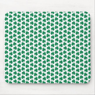 Dark Shamrocks White Mouse Pad