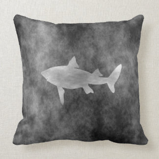 Dark Shark Art Throw Pillow