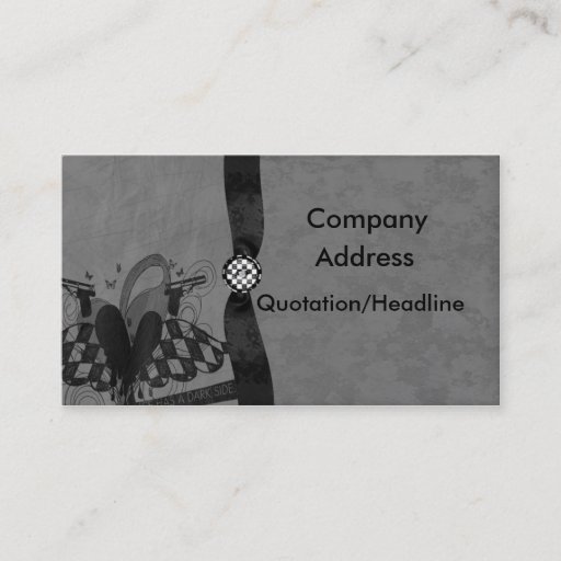 Customizable dark side business card