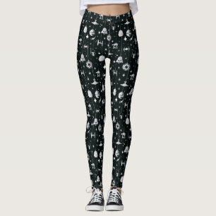 Dark Side Holiday Pattern Leggings